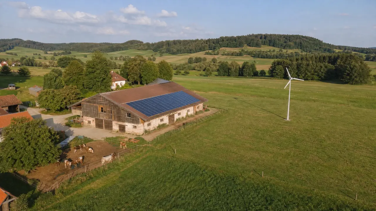 Windturbine Landwirtschaft Bauernhof