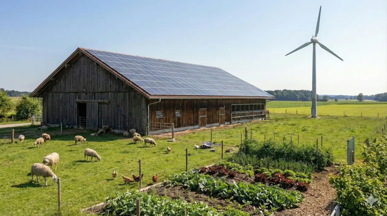 Kleinwindanlage Landwirtschaft Scheune